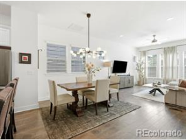 Dining and living area at 5769 Boston Street in Denver